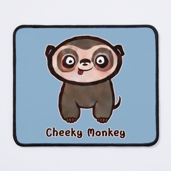 Item preview, Cute cheeky little monkey illustration designed and sold by ArtfulOctopus.