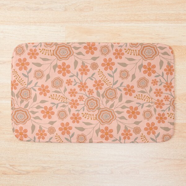 Item preview, MARY Abstract Floral Botanical in Pretty Cottage Blush Terracotta Rust Warm Neutrals - UnBlink Studio by Jackie Tahara designed and sold by Jackie Tahara of UnBlink Studio.