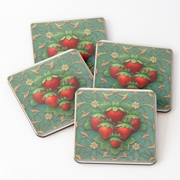 Item preview, Fresh red strawberries on a fancy background designed and sold by LoLovi.
