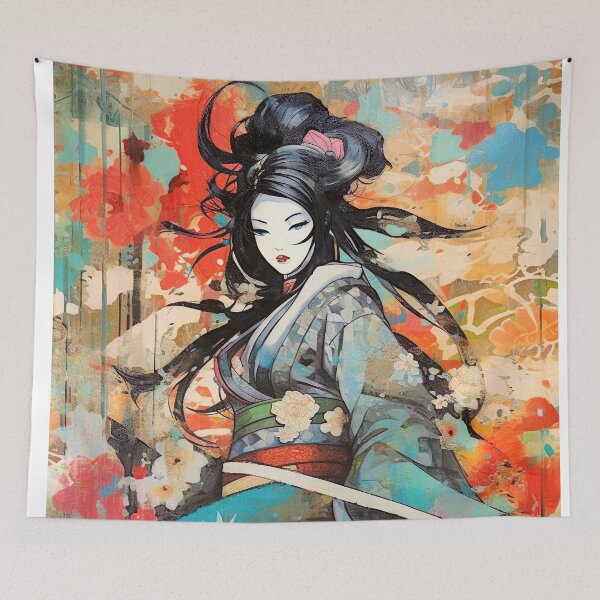 Aperçu de l'œuvre Femme samouraï japonaise créée et vendue par Jorge Tavares.