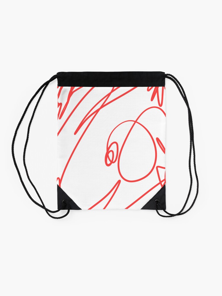 Thumbnail 2 of 3, Drawstring Bag, Red 1 designed and sold by George Webber.