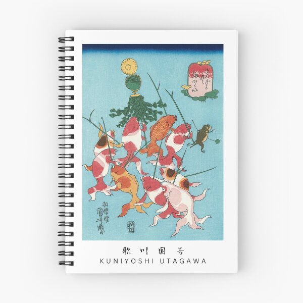 Item preview, Kuniyoshi Utagawa Ukiyoe/Personified gold fish/funny ukiyoe/Vintage Japanese Poster Decor/woodcut illustration/kingyo zukushi/Gold Fish #9 designed and sold by PuraVidaStudio.