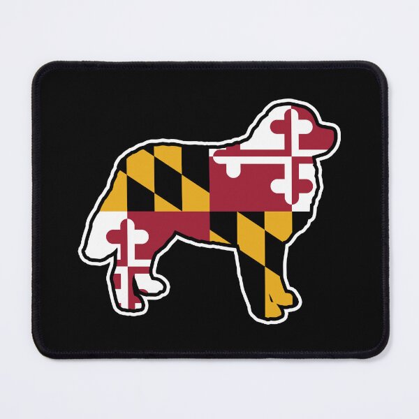 Item preview, Bernese Mountain Dog Silhouette with Maryland Flag designed and sold by Jenn Inashvili.