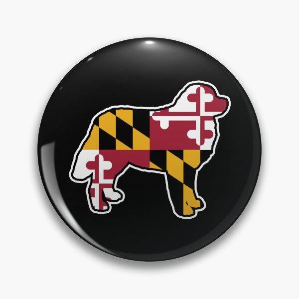 Item preview, Bernese Mountain Dog Silhouette with Maryland Flag designed and sold by Jenn Inashvili.