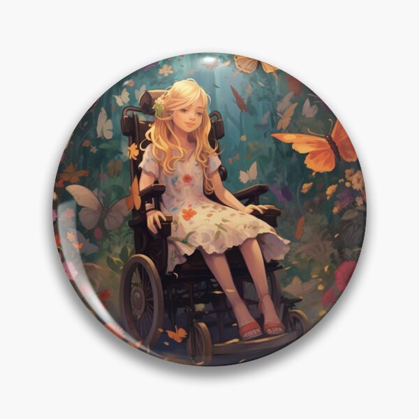 Item preview, Pretty wheelchair princess in nature designed and sold by LahomaJayne.