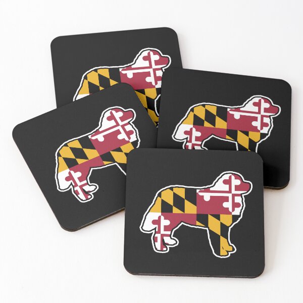 Item preview, Bernese Mountain Dog Silhouette with Maryland Flag designed and sold by Jenn Inashvili.