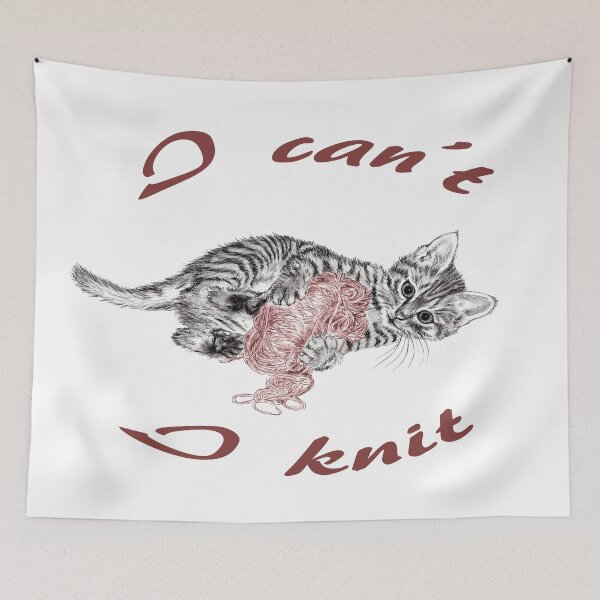 Item preview, Chaton à la pelota - graphite and brown-red colored version, text in english designed and sold by SylvieG18.