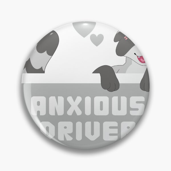 Item preview, Grey Anxious Driver Raccoon designed and sold by LizardTurnedLiz.