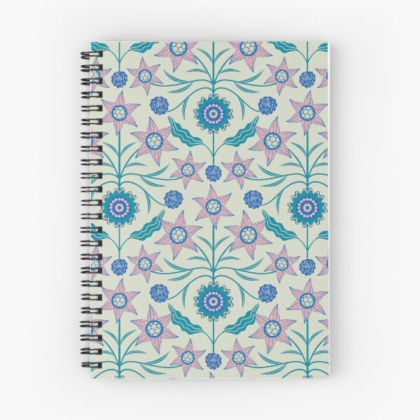 Item preview, AUDREY Floral Botanical Cottage Damask Pattern in Blush Orange Teal Blue - UnBlink Studio by Jackie Tahara designed and sold by Jackie Tahara of UnBlink Studio.