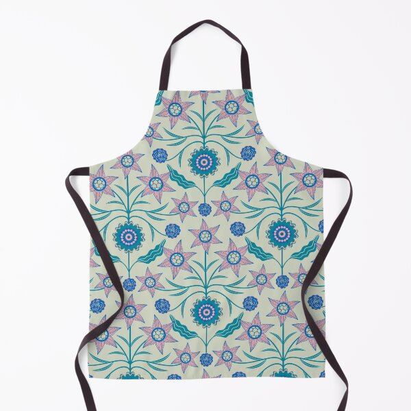 Item preview, AUDREY Floral Botanical Cottage Damask Pattern in Blush Orange Teal Blue - UnBlink Studio by Jackie Tahara designed and sold by Jackie Tahara of UnBlink Studio.