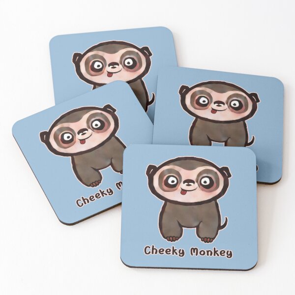 Item preview, Cute cheeky little monkey illustration designed and sold by ArtfulOctopus.