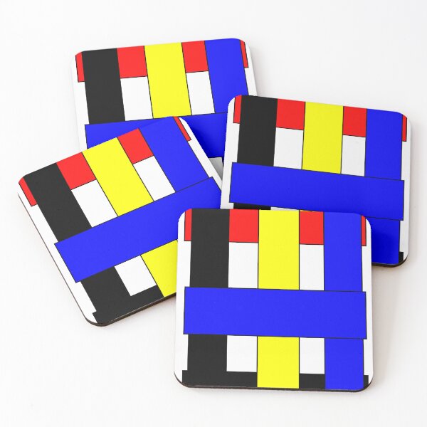 Item preview, Streets and Bridge Kandinsky with Mondrian Colours designed and sold by hermarartonline.