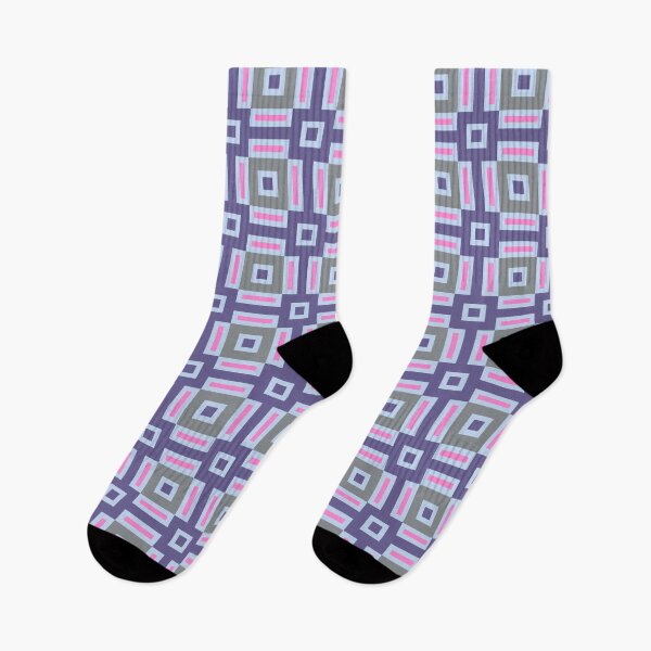 Item preview, ESSEX Mod Groovy Cool Mid-Century Modern 1960s 1970s Geometric in Pink Purple Gray - UnBlink Studio by Jackie Tahara designed and sold by Jackie Tahara of UnBlink Studio.