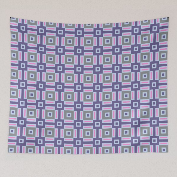 Item preview, ESSEX Mod Groovy Cool Mid-Century Modern 1960s 1970s Geometric in Pink Purple Gray - UnBlink Studio by Jackie Tahara designed and sold by Jackie Tahara of UnBlink Studio.