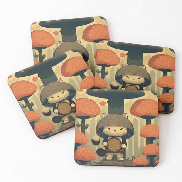 Item preview, samurai cat designed and sold by ururuty.
