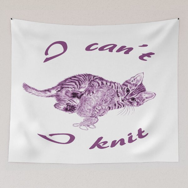 Item preview, Chaton à la pelota - purple colorized version, text in english designed and sold by SylvieG18.