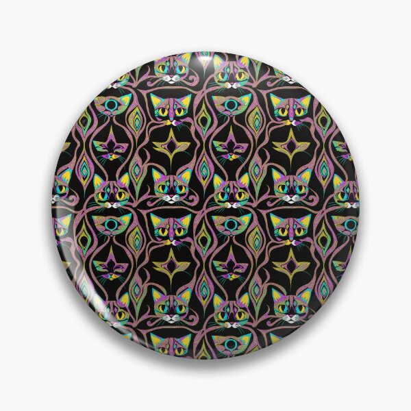 Item preview, Cat DMT Trippy Pink and Yellow Pattern designed and sold by Aaron2610.