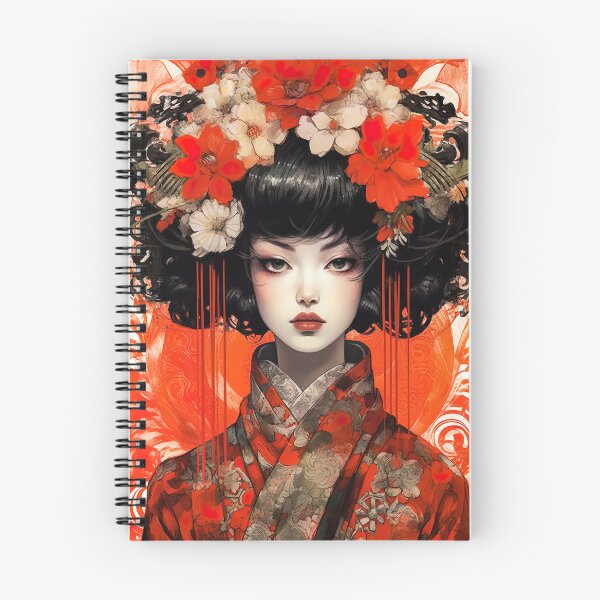 Artikelvorschau, Rote japanische Geisha-Frau entworfen und verkauft von Jorge Tavares.