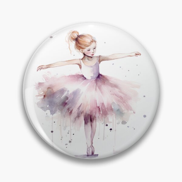 Aperçu de l'œuvre jolie ballerine rose créée et vendue par BeeJoyDesign.
