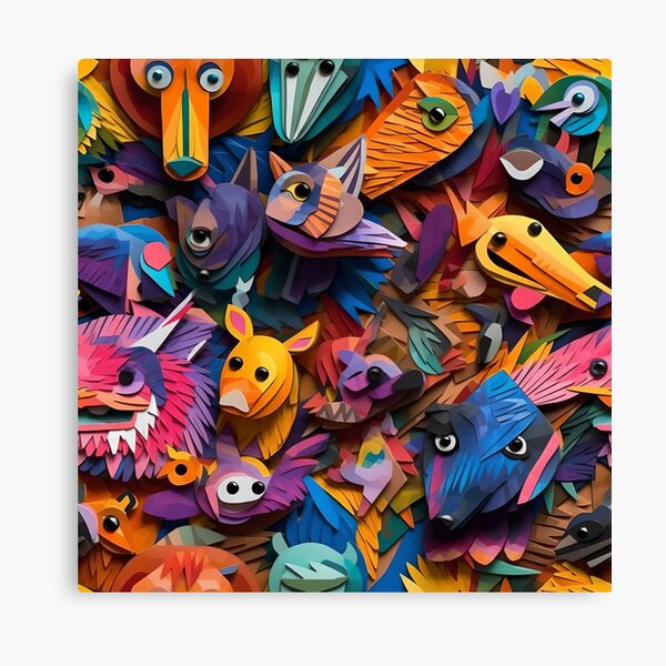 Paper Animal Dance Party Canvas Print