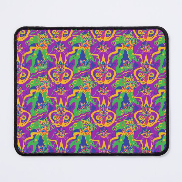 Item preview, Vibrant Cat DMT Trippy Purple and Green Pattern designed and sold by Aaron2610.