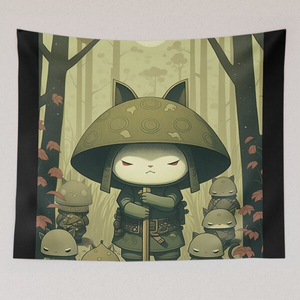 Item preview, samurai cat designed and sold by ururuty.