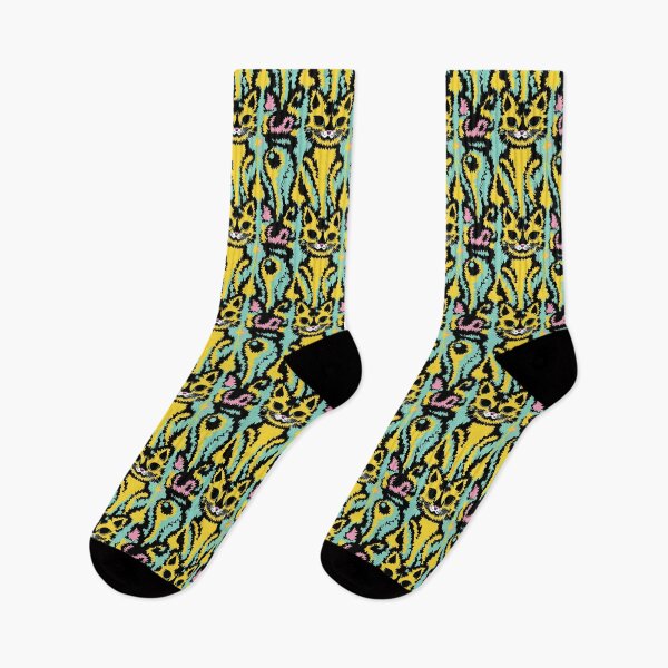 Item preview, Trippy Cat Yellow and Green Striped Pattern designed and sold by Aaron2610.