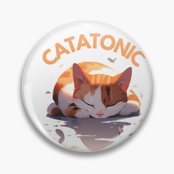 Item preview, International Cat Day | CATatonic Cat  designed and sold by StickeryPickery.