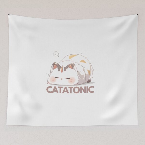 Item preview, International Cat Day | CATatonic Cat designed and sold by StickeryPickery.