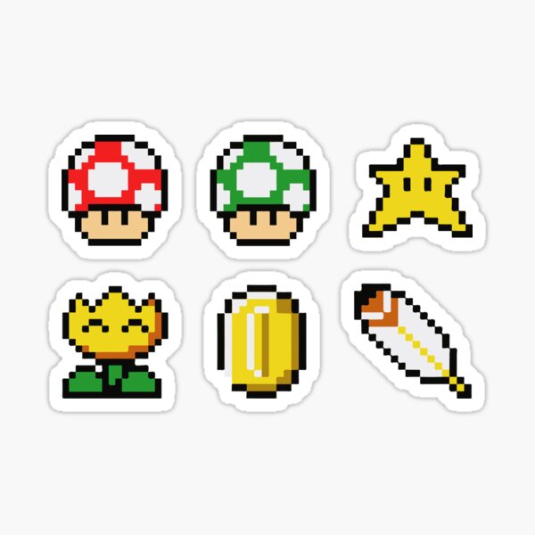 🥇 Vinyl and stickers videogame super mario bros 🥇