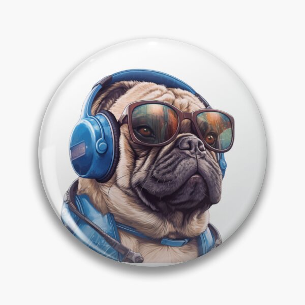 Item preview, A Habu dog wearing sunglasses and headphones designed and sold by Algaefield.