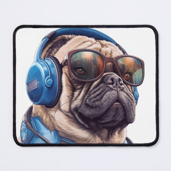Item preview, A Habu dog wearing sunglasses and headphones designed and sold by Algaefield.