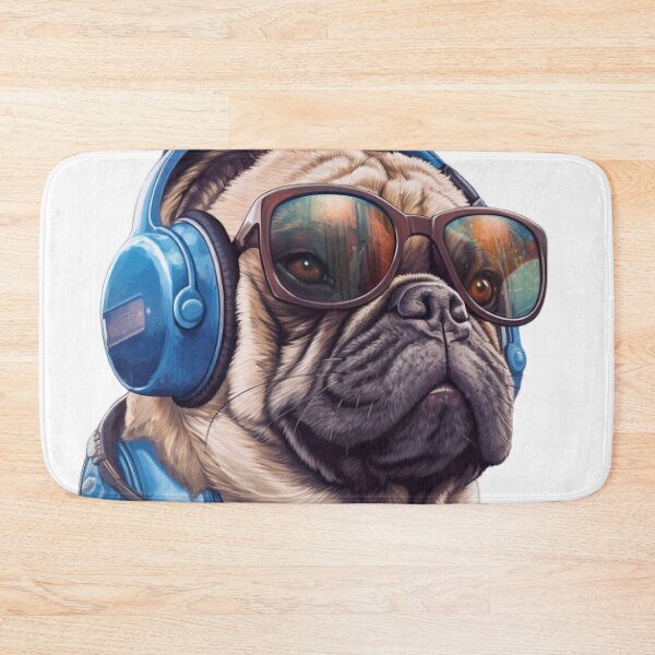 Item preview, A Habu dog wearing sunglasses and headphones designed and sold by Algaefield.
