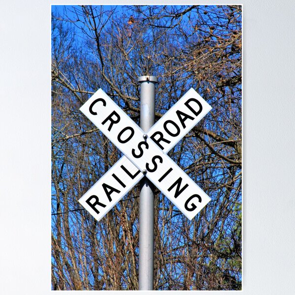 Bicycle & Pedestrian Crossing Ahead Road Signs Poster for Sale by  WHBPhotoArt