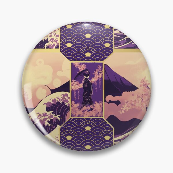 Item preview, The Fleeting World (Ukiyo-e Style) - Purple designed and sold by CK-Designz.