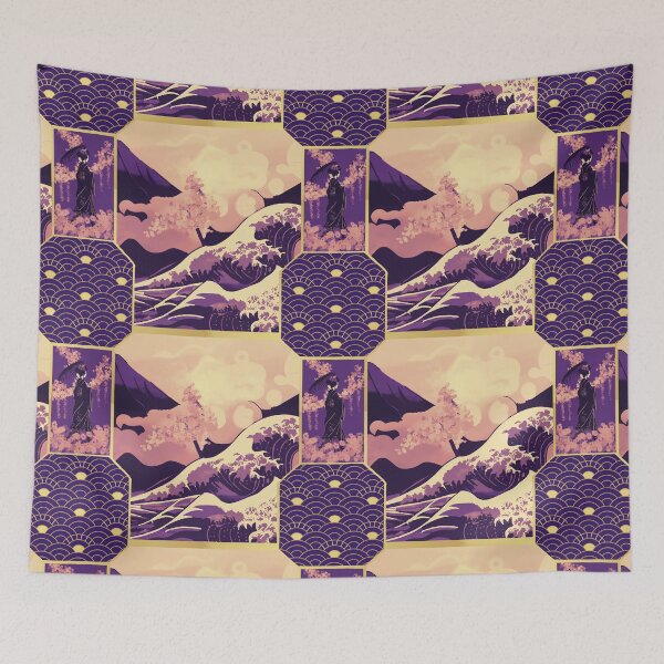 Item preview, The Fleeting World (Ukiyo-e Style) - Purple designed and sold by CK-Designz.