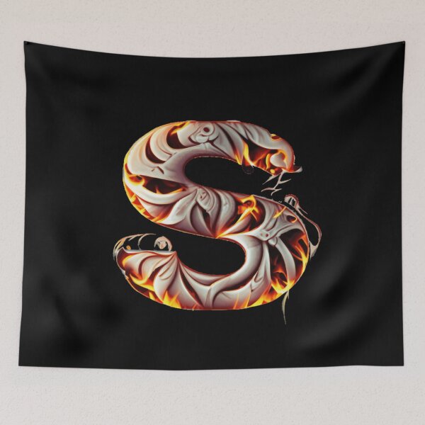 Item preview, Letter < S > Fire Style designed and sold by ImgByLili.