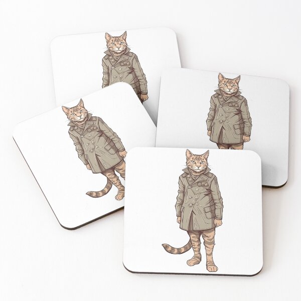 Item preview, Cat in military outfit designed and sold by hamishby.