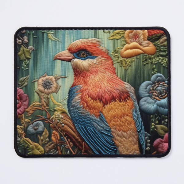Item preview, Embroidery art flower and bird pattern poster 11 designed and sold by UnaWu533.