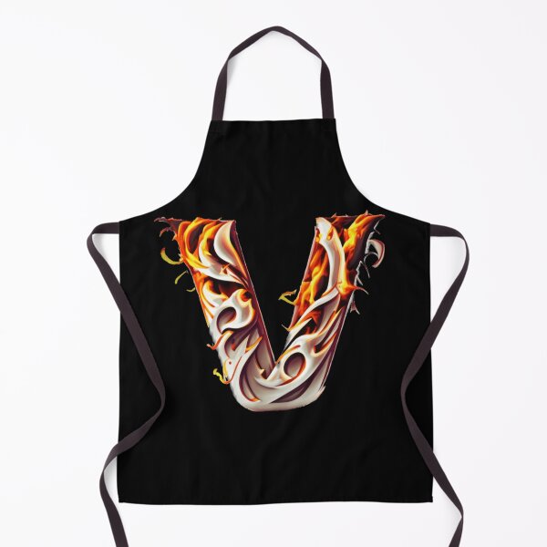 Item preview, Letter < V > Fire Style designed and sold by ImgByLili.