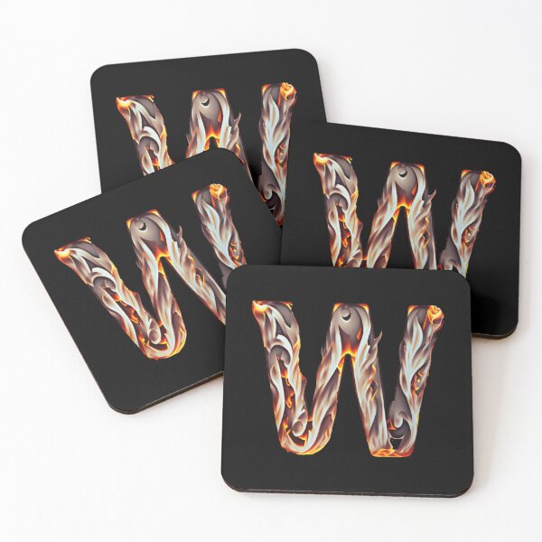 Item preview, Letter < W > Fire Style designed and sold by ImgByLili.