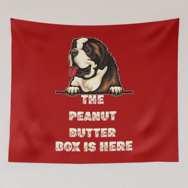 Item preview, The Peanut Butter Box Is Here: Musical Notes Funny St. Bernard Dog Commercial Humor New Version designed and sold by JoyOfHopeStore.