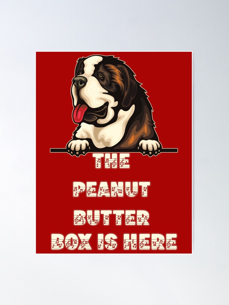 The Peanut Butter Box Is Here: Doggy Duo Version Funny St. Bernard Dog  Commercial Humor Pet Mat for Sale by JoyOfHopeStore