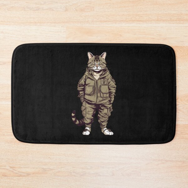 Item preview, Cat in military outfit designed and sold by hamishby.