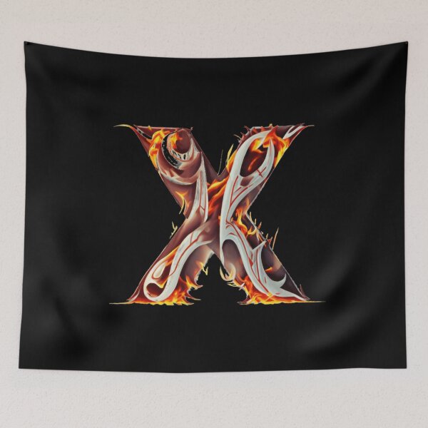 Item preview, Letter < X > Fire Style designed and sold by ImgByLili.