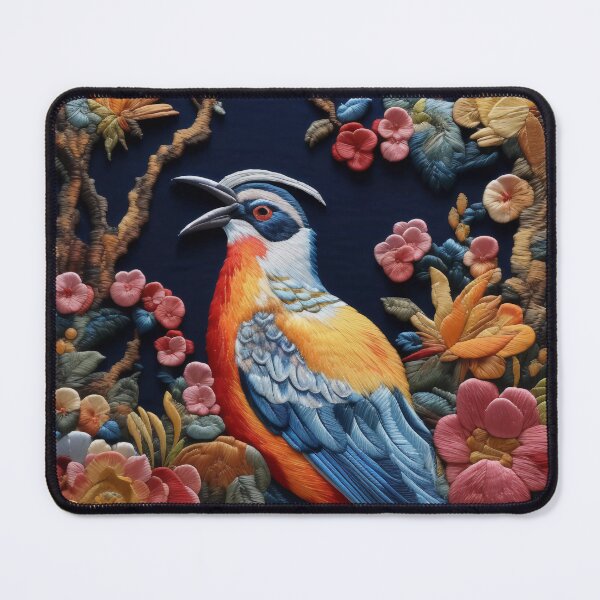 Item preview, Embroidery art flower and bird pattern poster 12 designed and sold by UnaWu533.