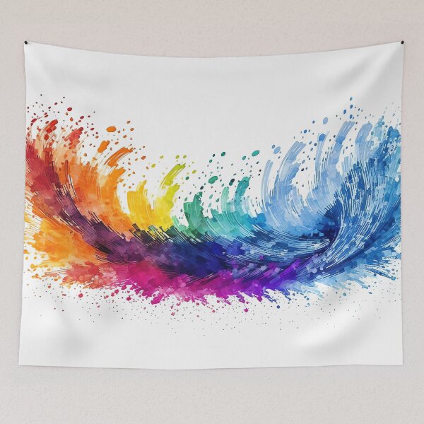 Item preview, Colorful feather, splash color, rainbow designed and sold by HappyPapaJohnny.