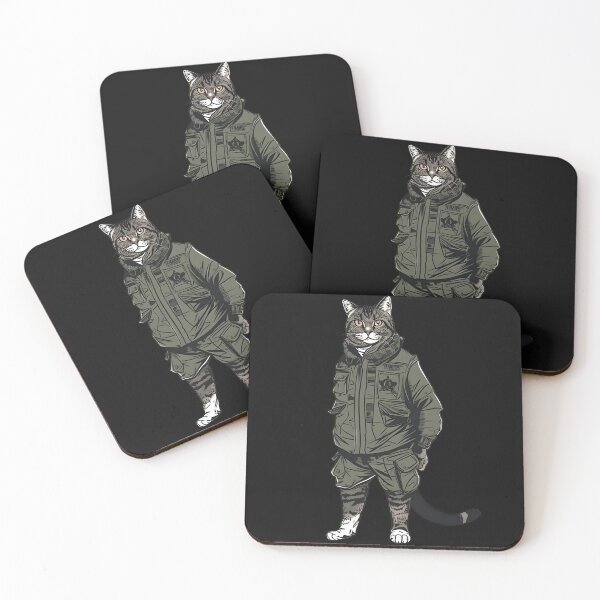 Item preview, Cat in military outfit designed and sold by hamishby.