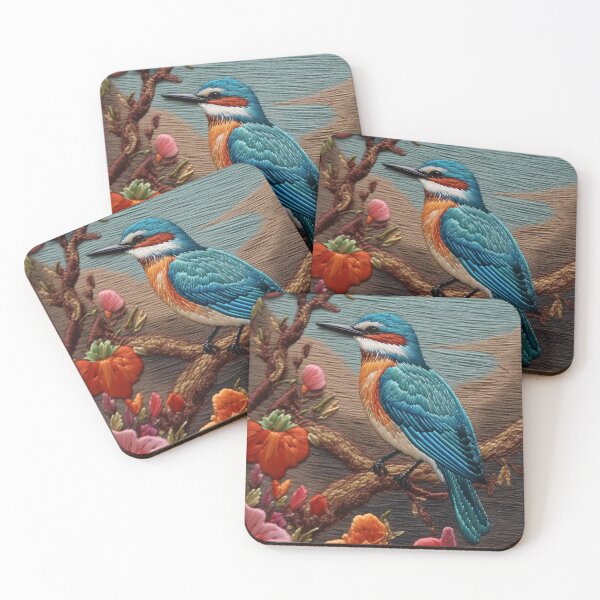 Item preview, Embroidery art flower and bird pattern poster designed and sold by UnaWu533.