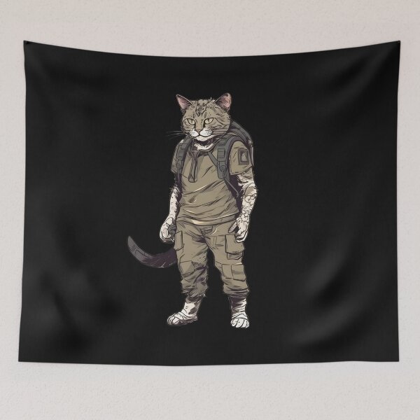 Item preview, Cat in military outfit designed and sold by hamishby.